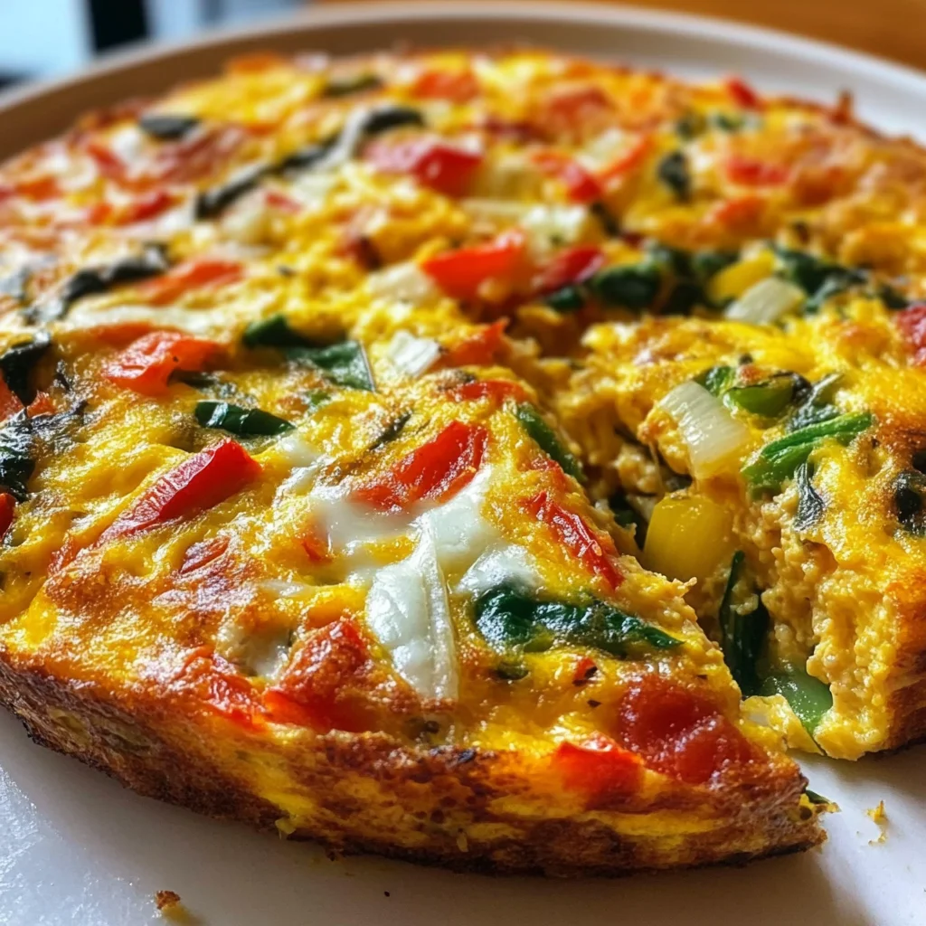 Pyszna frittata z warzywami i serem w 20 minut